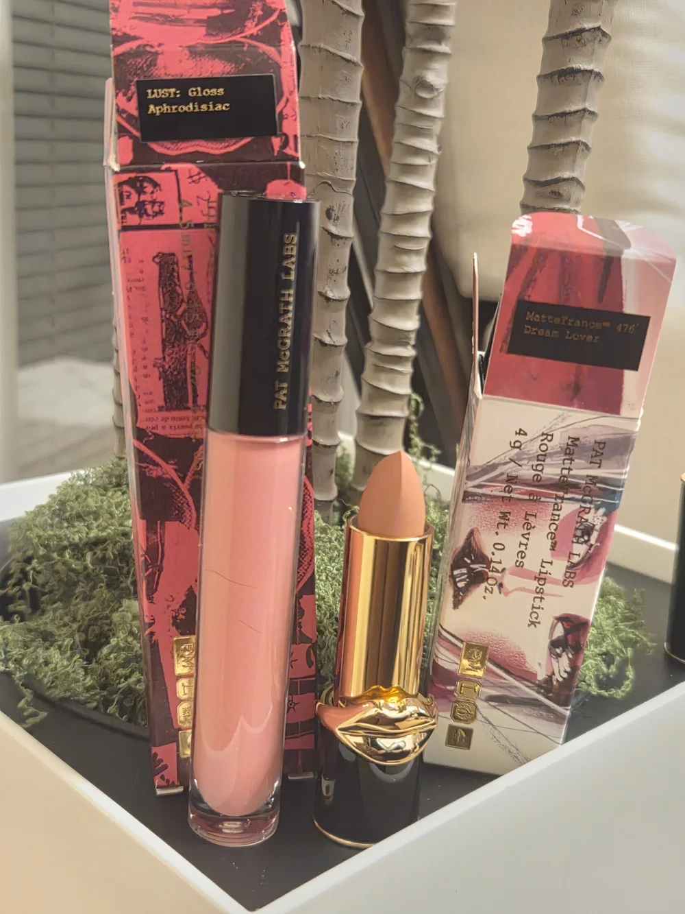 Pat McGrath Lipstick & Gloss Duo in Nude Peach and Baby Pink